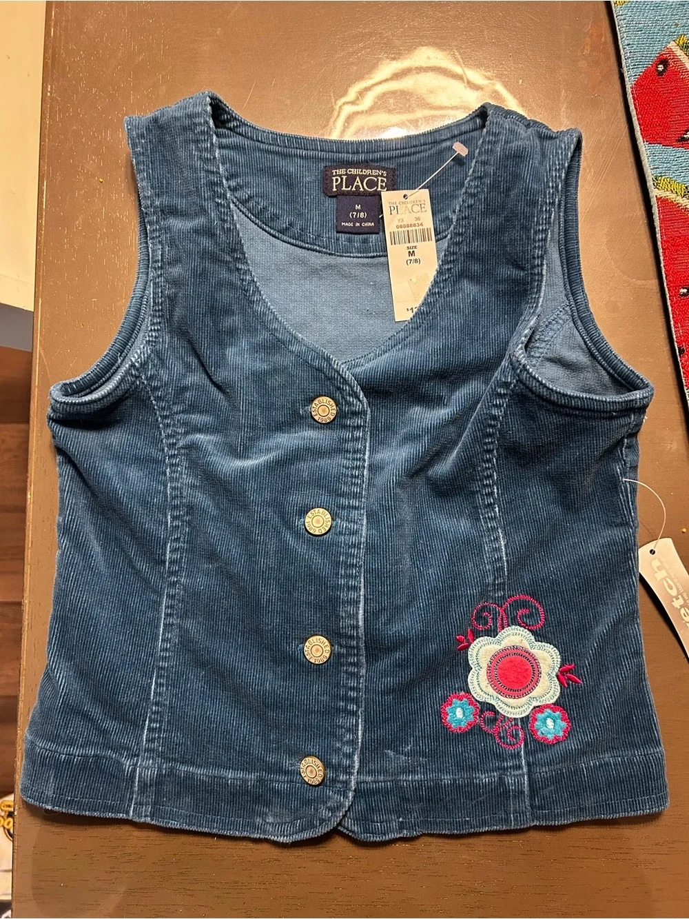 The Children's Place Teal Blue Corduroy Vest with Tag